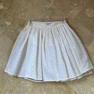 Smodata Italian Embroidery/Eyelet Mini Skirt, Size 44(Medium)